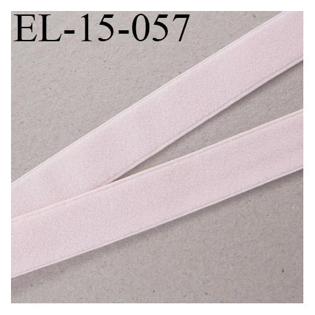 Elastique 16 mm bretelle et lingerie couleur rose pétale haut de gamme largeur 15 mm prix au mètre