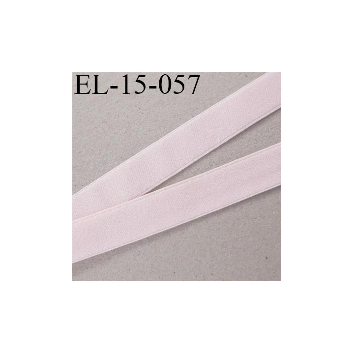 Elastique 16 mm bretelle et lingerie couleur rose pétale haut de gamme largeur 15 mm prix au mètre