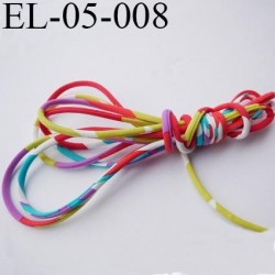 Cordon élastique 5 mm ou Cache Armature  underwire casing galon couleur multicolore lycra extensible diamètre 5 mm haut de gamme