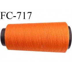 CONE 1000 m de fil polyester fil n° 180 couleur orange longueur de 1000 mètres bobiné en France