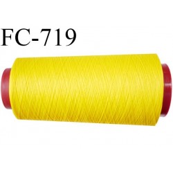 CONE 2000 m de fil polyester fil n° 180 couleur jaune lumineux longueur de 2000 mètres bobiné en France