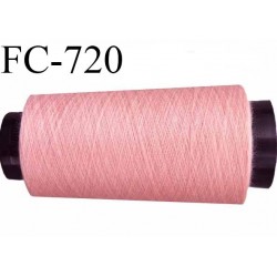 CONE 2000 m de fil polyester fil n° 180 couleur rose longueur de 2000 mètres bobiné en France