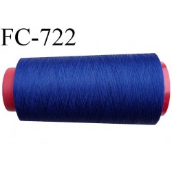 CONE 2000 m de fil polyester fil n° 180 couleur bleu clair longueur de 2000 mètres bobiné en France