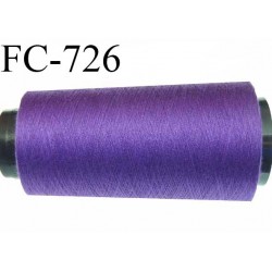 CONE 2000 m de fil polyester fil n° 180 couleur violet longueur de 2000 mètres bobiné en France