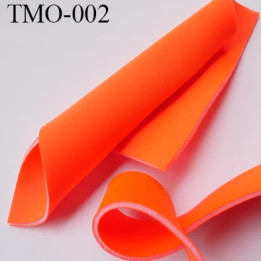 mousse de coque de sg lingerie très haut de gamme couleur orange  fluo largeur 145 cm 400 grs au m2  prix pour 10 cm par 145 cm