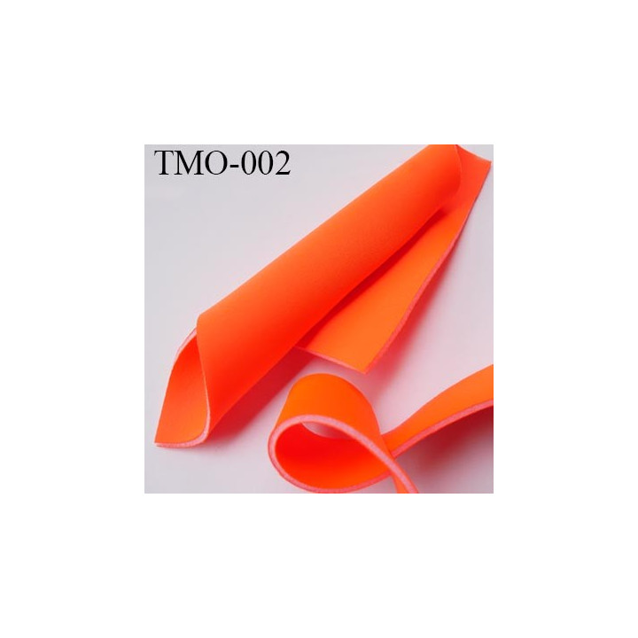 mousse de coque de sg lingerie très haut de gamme couleur orange  fluo largeur 145 cm 400 grs au m2  prix pour 10 cm par 145 cm