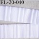 Elastique 22 mm bretelle et lingerie et autre très belle qualité 40 % d'élasticité couleur blanc froncé largeur 22 mm