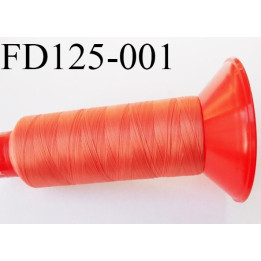 Destockage Cone 2500 m fil mousse polyamide n°120 couleur orangé ou corail longueur 2500 mètres  bobiné en France