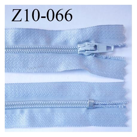 fermeture zip longueur 10 cm gris clair non séparable largeur 2.4 cm glissière nylon largeur 4 mm