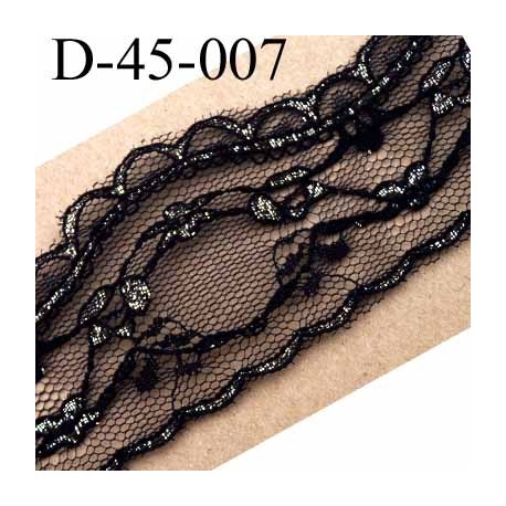 dentelle 45 mm synthétique couleur noir et doré largeur 45 mm prix au mètre