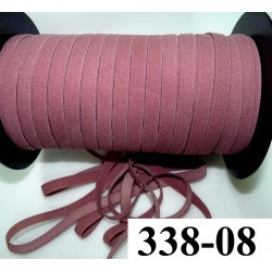 élastique plat largeur 8 mm couleur dusty rose prix pour 1 mètre de longueur