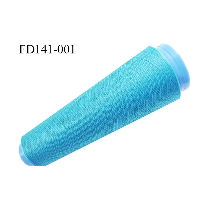 Destockage cone 3000 mètres de fil mousse polyester fil n°120 couleur turquoise longueur 3000 m