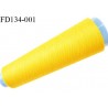 Destockage cone 3000 mètres de fil mousse polyester fil n°120 couleur jaune longueur 3000 m