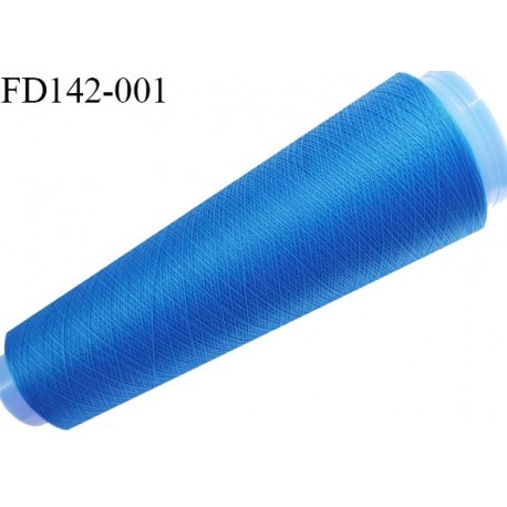 Destockage cone 3000 mètres de fil mousse polyester fil n°120 couleur bleu longueur 3000 m