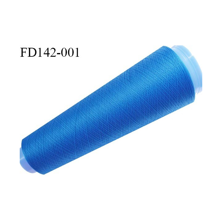 Destockage cone 3000 mètres de fil mousse polyester fil n°120 couleur bleu longueur 3000 m