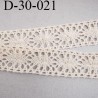dentelle 28 mm crochet ancienne en coton largeur 28 mm couleur écru provient d'une vieille mercerie parisienne prix au mètre