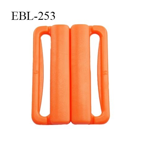 boucle clip 30 mm attache réglette pvc spécial maillot de bain couleur orange largeur du passage intérieur 30 mm haut de gamme