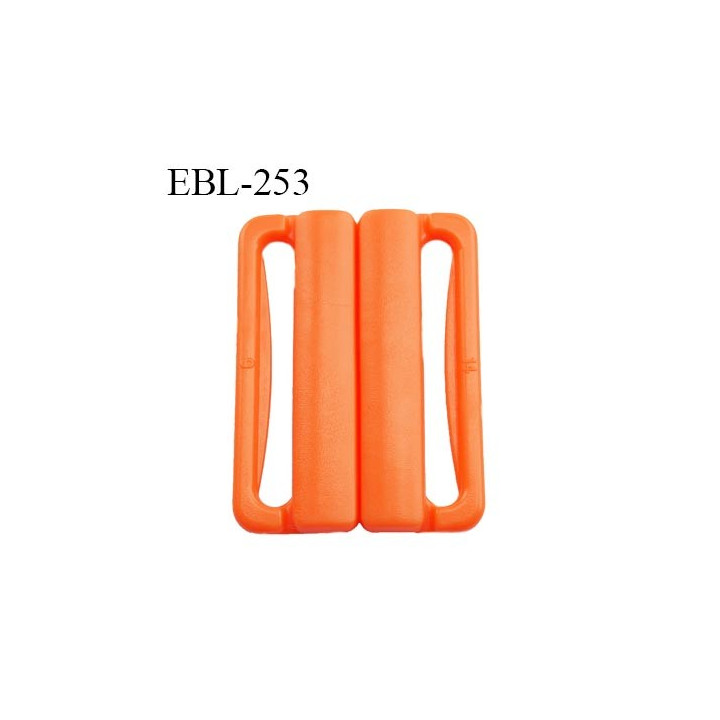 boucle clip 30 mm attache réglette pvc spécial maillot de bain couleur orange largeur du passage intérieur 30 mm  haut de gamme