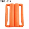boucle clip 30 mm attache réglette pvc spécial maillot de bain couleur orange largeur du passage intérieur 30 mm haut de gamme