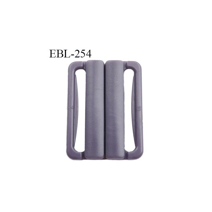 boucle clip 30 mm attache réglette pvc spécial maillot de bain couleur prune parme clair largeur du passage intérieur 30 mm