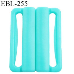 boucle clip 30 mm attache réglette pvc spécial maillot de bain couleur lagon largeur du passage intérieur 30 mm  haut de gamme