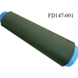 Destockage cone 3000 mètres de fil mousse polyester fil n°120 couleur vert kaki longueur 3000 m