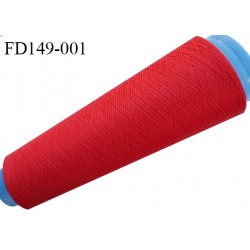 Destockage cone 3000 mètres de fil mousse polyester fil n°120 couleur rouge longueur 3000 m