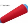 Destockage cone 3000 mètres de fil mousse polyester fil n°120 couleur rouge longueur 3000 m