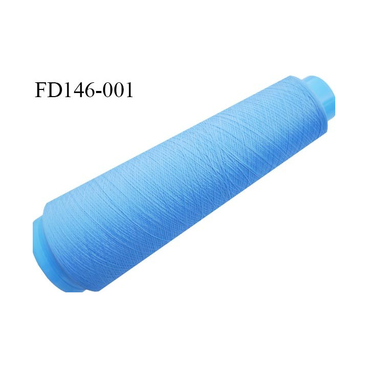 Destockage cone 3000 mètres de fil mousse polyester fil n°120 couleur bleu longueur 3000 m