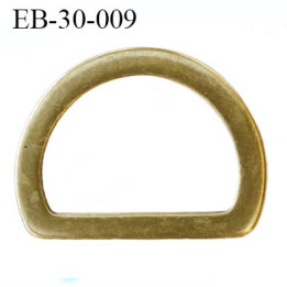 Etrier boucle 32 mm métal largeur intérieur 32 largeur extérieur 43 mm hauteur 33 mm  couleur laiton vieilli
