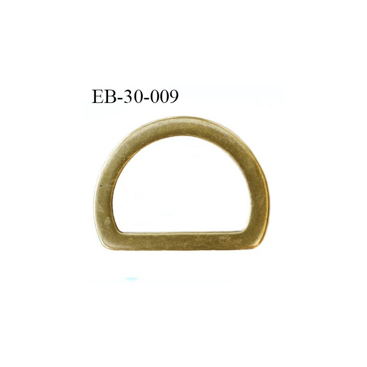 Etrier boucle 32 mm métal largeur intérieur 32 largeur extérieur 43 mm hauteur 33 mm  couleur laiton vieilli