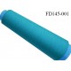 Destockage cone 3000 mètres de fil mousse polyester fil n°120 couleur bleu tirant vers le turquoise longueur 3000 m