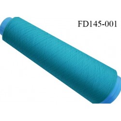 Destockage cone 3000 mètres de fil mousse polyester fil n°120 couleur bleu tirant vers le turquoise longueur 3000 m