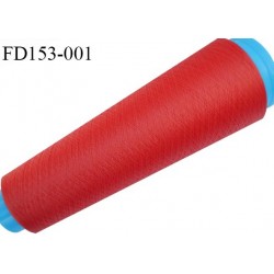 Destockage cone 3000 mètres de fil mousse polyester fil n°120 couleur rouge orangé longueur 3000 m