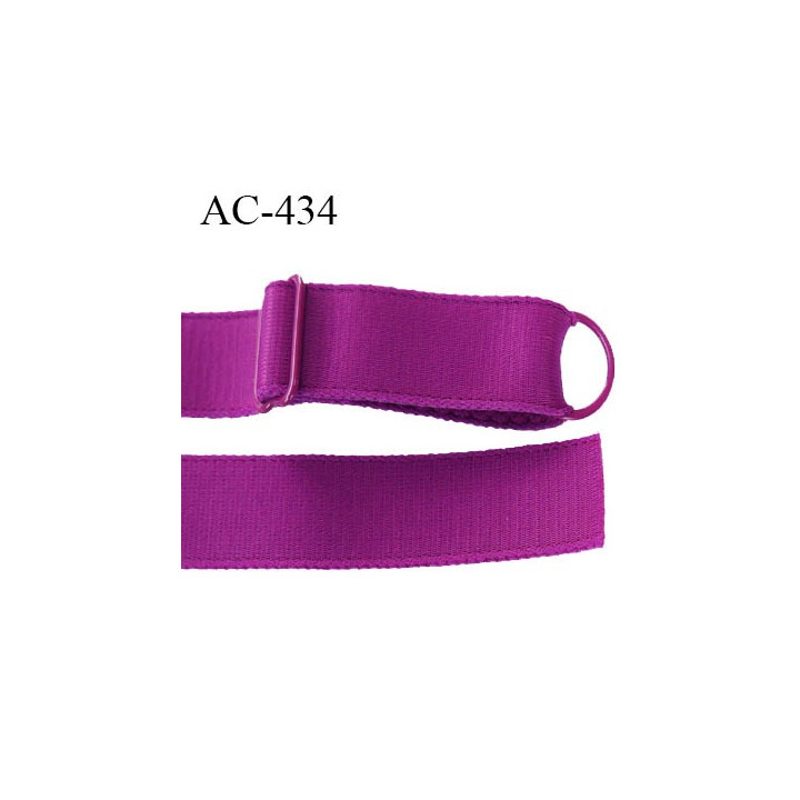 Bretelle 16 mm lingerie SG couleur pourpre brillant très haut de gamme finition avec 1 barettes + 1 anneau prix a la pièce