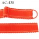 Bretelle 20 mm lingerie SG couleur corail ou garance brillant haut de gamme finition avec 1 barettes + 1 anneau prix a la pièce