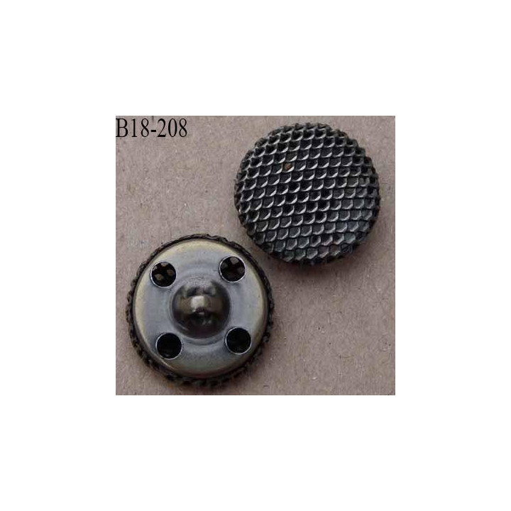 bouton 18 mm en métal accroche avec un anneau ou 4 trous diamètre 18 millimètres