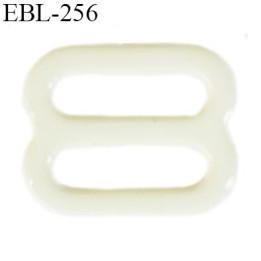 barrette réglette  8 mm de réglage de bretelle  soutien gorge en métal laqué écru brillant   largeur intérieur 8 mm