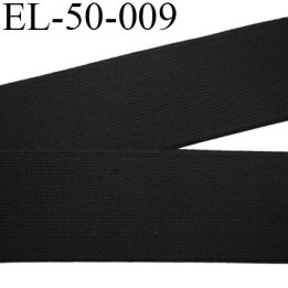 élastique 50 mm plat  belle qualité souple belle élasticité couleur noir largeur 50 mm souple  prix au mètre