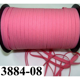 élastique plat largeur 8 mm couleur rose corail  prix pour 1 mètre de longueur