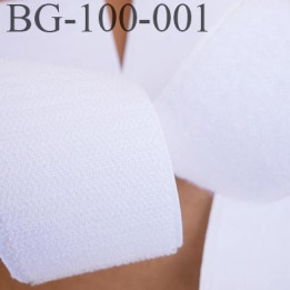 scratch style velcro 100 mm à coudre ou à coller blanc largeur 100 mm les 2 faces crochet et velours  prix au mètre