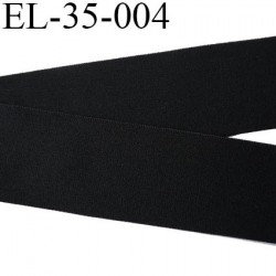 élastique 35 mm aspect velours spécial lingerie et sport très belle qualité couleur noir  doux certifié oeko tex prix au mètre