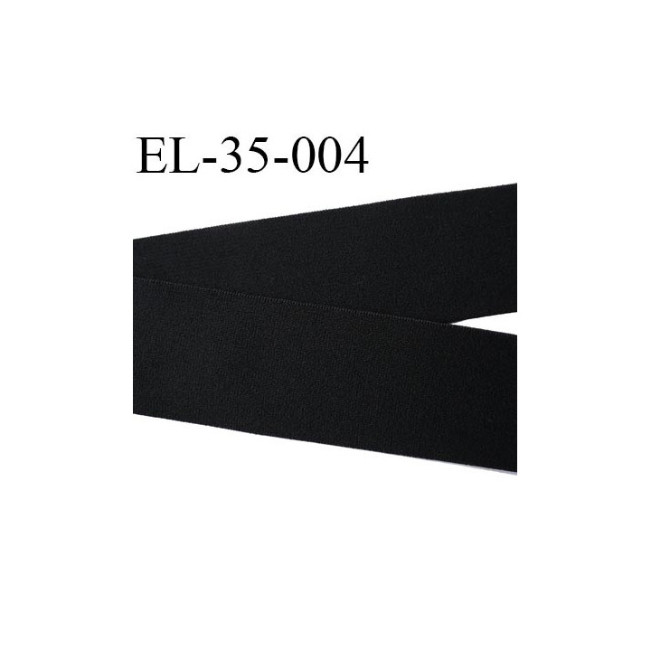 élastique 35 mm aspect velours spécial lingerie et sport très belle qualité couleur noir  doux certifié oeko tex prix au mètre