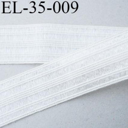 élastique 35 mm  fronceur ou à smock forte élasticité couleur naturel et argenté brillant souple largeur 35 mm  prix au mètre