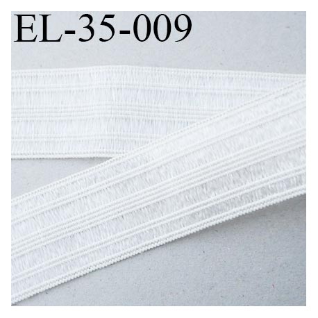 élastique 35 mm plat fronceur ou à smock couleur naturel et argenté brillant souple largeur 35 mm  prix au mètre