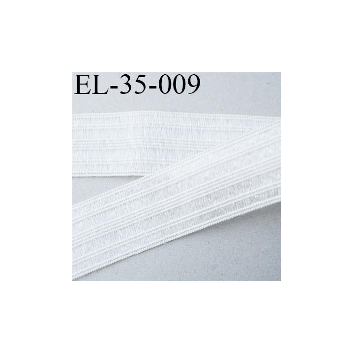 élastique 35 mm  fronceur ou à smock forte élasticité couleur naturel et argenté brillant souple largeur 35 mm  prix au mètre