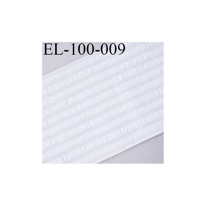 élastique technique 100 mm très belle qualité couleur naturel  rigide sur la largeur souple sur la longueur au mètre
