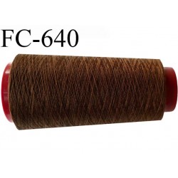 Cone de fil 2000 mètres mousse polyester fil n° 110 couleur marron longueur 2000 mètres bobiné en France