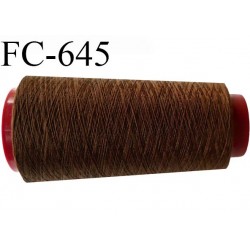 Cone de fil 1000 mètres polyester fil n° 120 couleur marron longueur 1000 mètres bobiné en France
