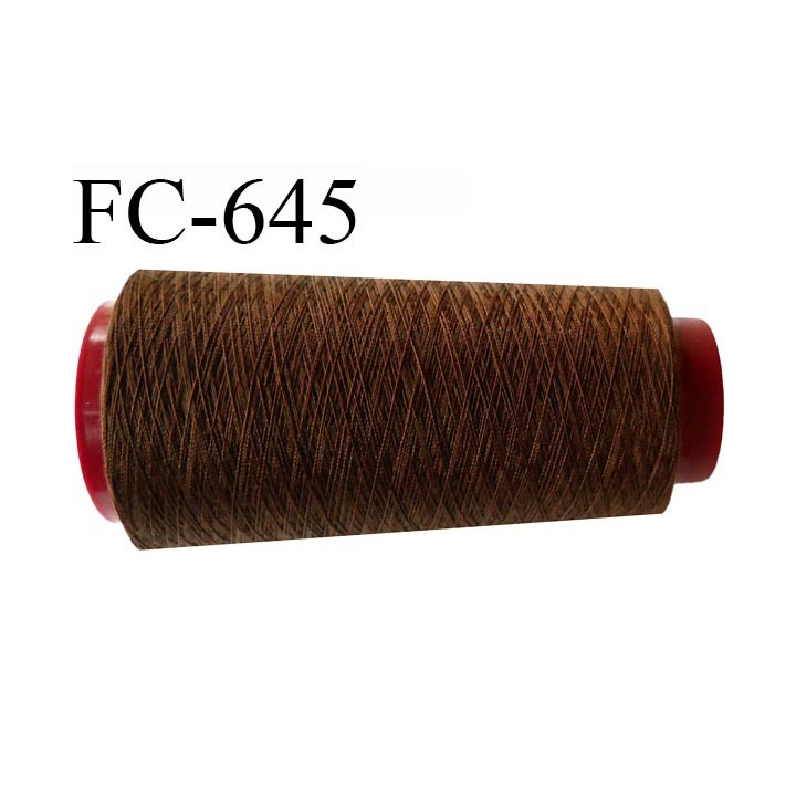 Cone de fil  5000 mètres  polyester fil n° 120 couleur marron longueur 5000 mètres bobiné en  France